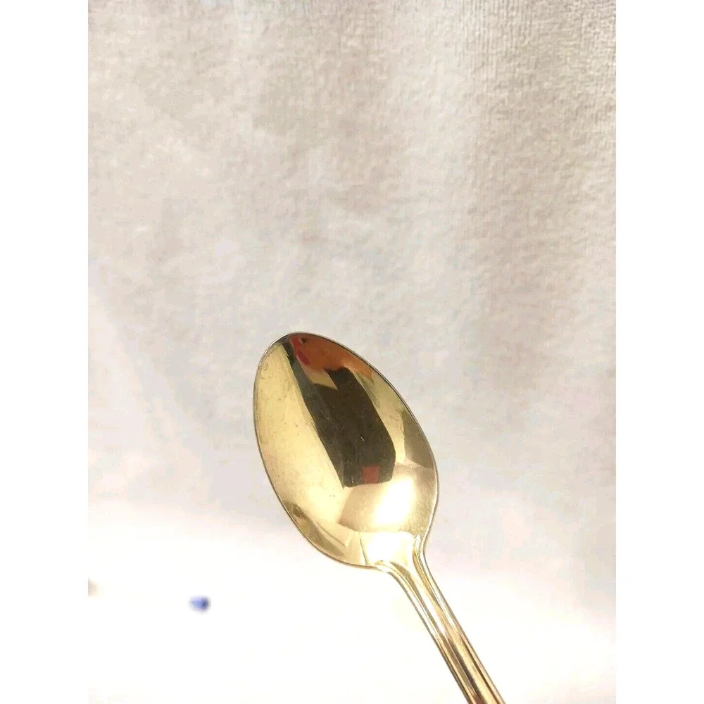 Hampton Silversmiths Gold Electroplate Elegant Scroll Deco Teaspoon Replacement